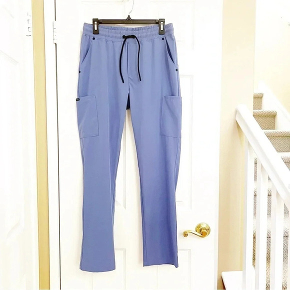 Jaanuu Slim Leg Style J85001 Semi-fitted Cargo Pocket Scrub Pants Men’s Medium - Picture 4 of 11